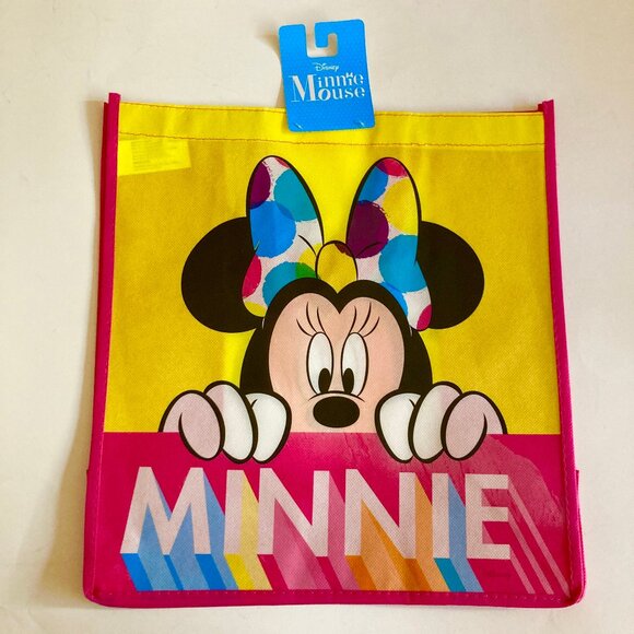 Disney Minnie Mouse Shopper Tote Bag Grocery Beach Shopping Bow Dots Pink - Picture 4 of 9
